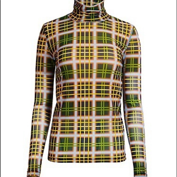 BNWT Hilary MacMillan Printed Mesh Turtleneck size medium - Picture 3 of 5
